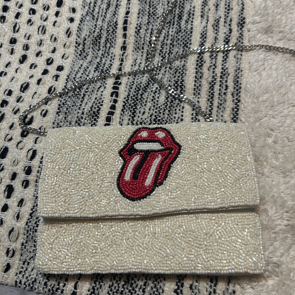 Rolling Stones Beaded Crossbody